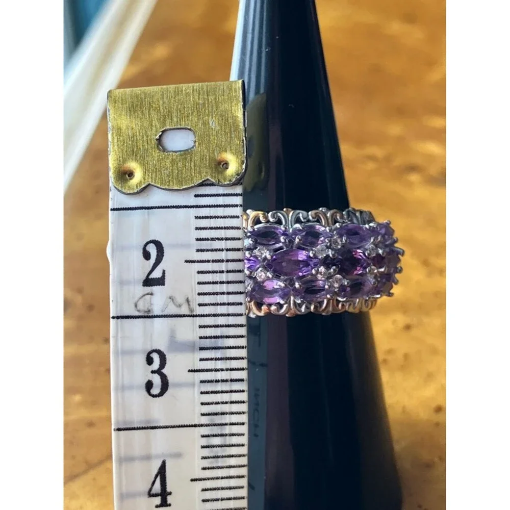 Rose de France Amethyst Sterling Silver Ring Size 6